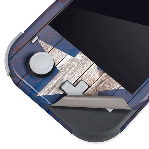 Texas Flag Dark Wood Nintendo Switch Lite Skin